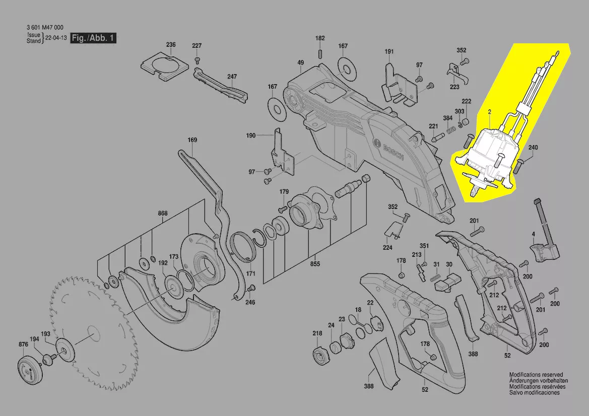 Moteur 18V réf. 1 607 022 69F Bosch